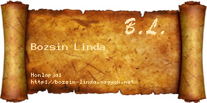 Bozsin Linda névjegykártya